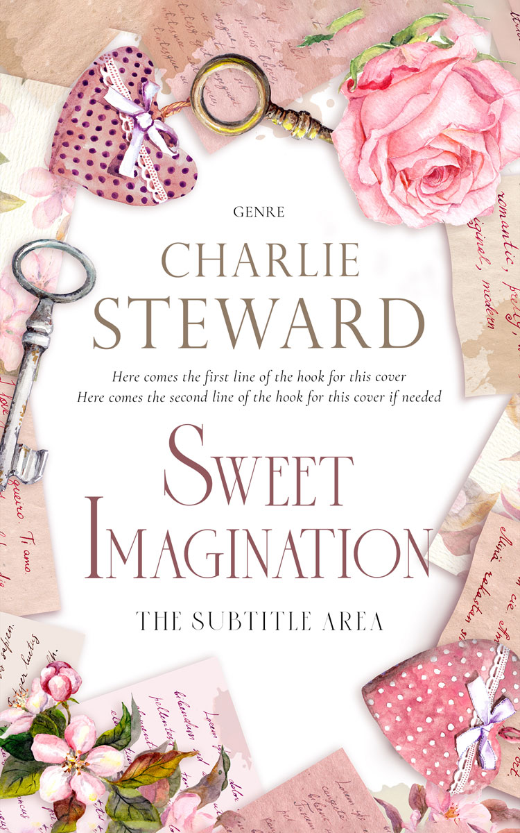 2D view of Premade Romance Book Cover - Oyster Pink