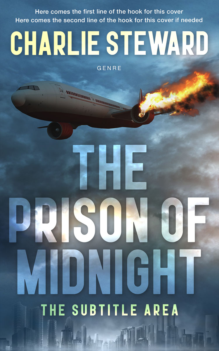 2D view of Premade Action & Adventure Book Cover - Blue Bayoux