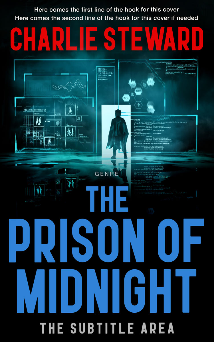 2D view of Premade Science Fiction Book Cover - Black Bean