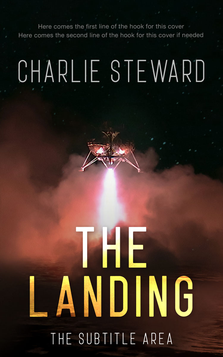 2D view of Premade Science Fiction Book Cover - Antique Brass