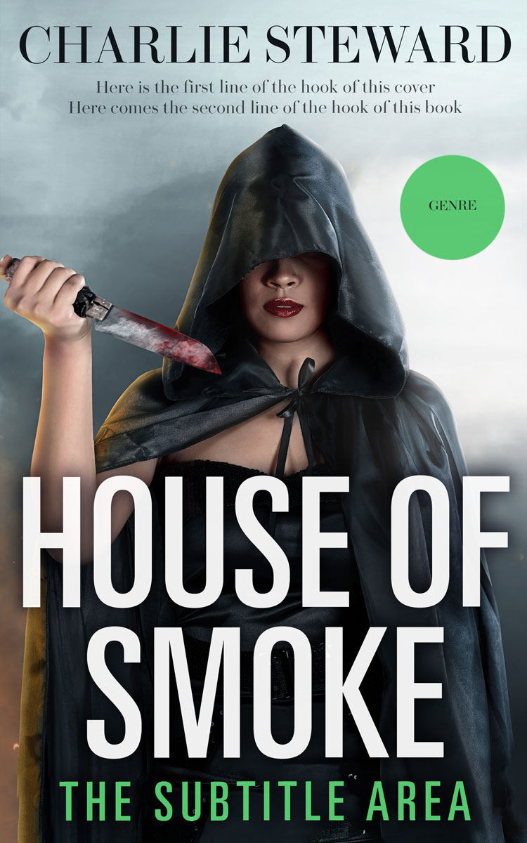 2D view of Premade Horror Book Cover - Iron