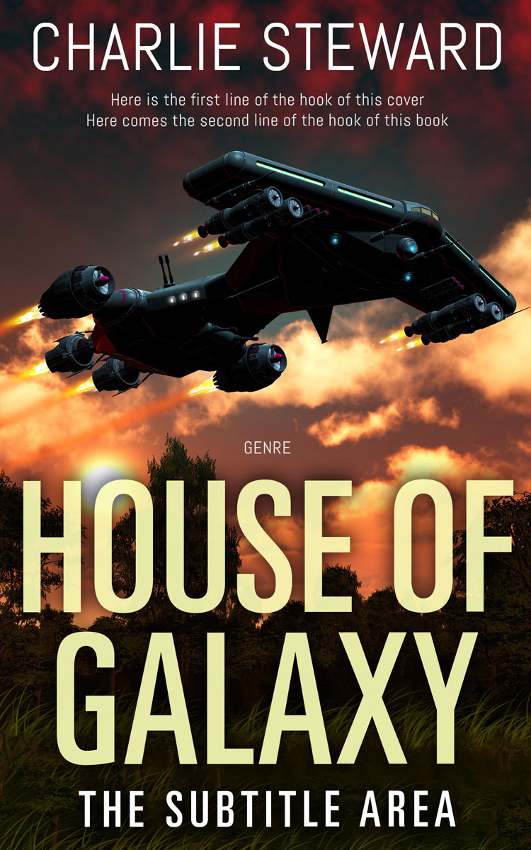 2D view of Premade Science Fiction Book Cover - Gold Sand