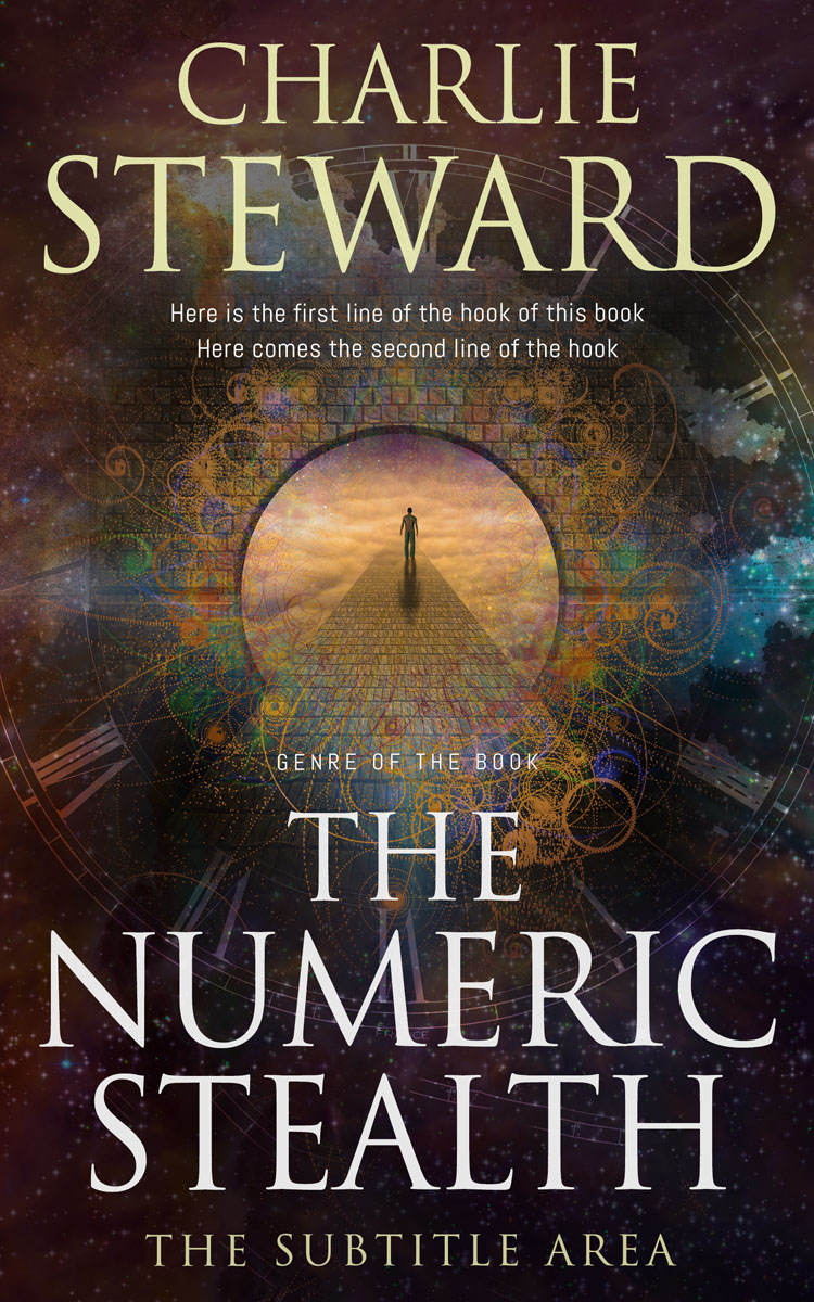 2D view of Premade Surreal Book Cover - Cocoa Brown