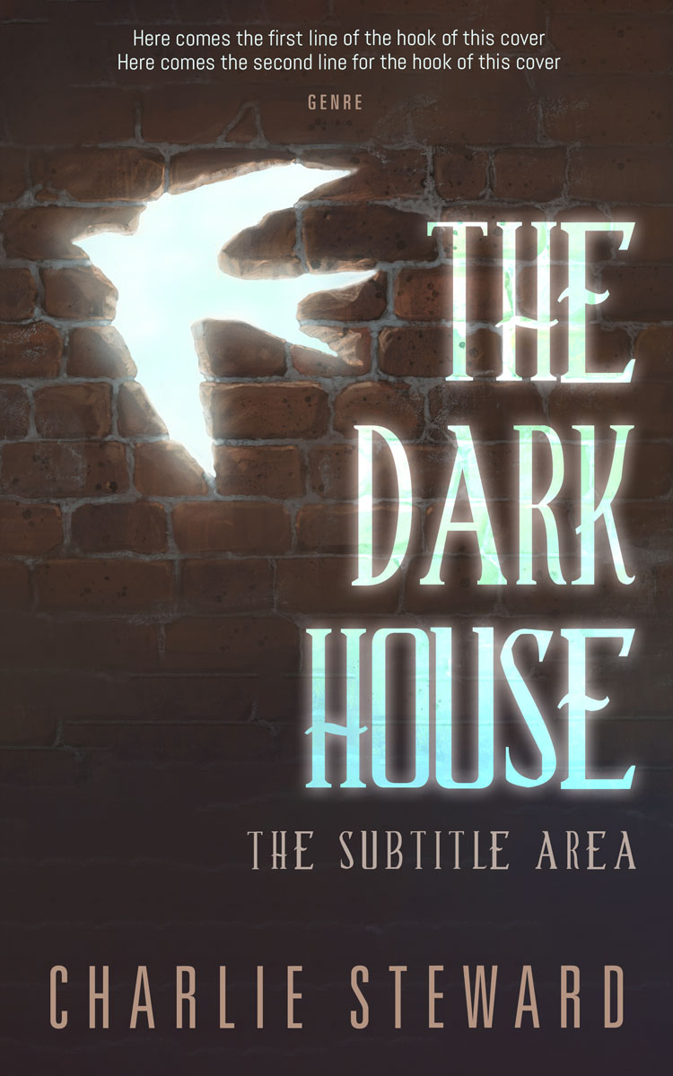 2D view of Premade Abstract Book Cover - Merlin