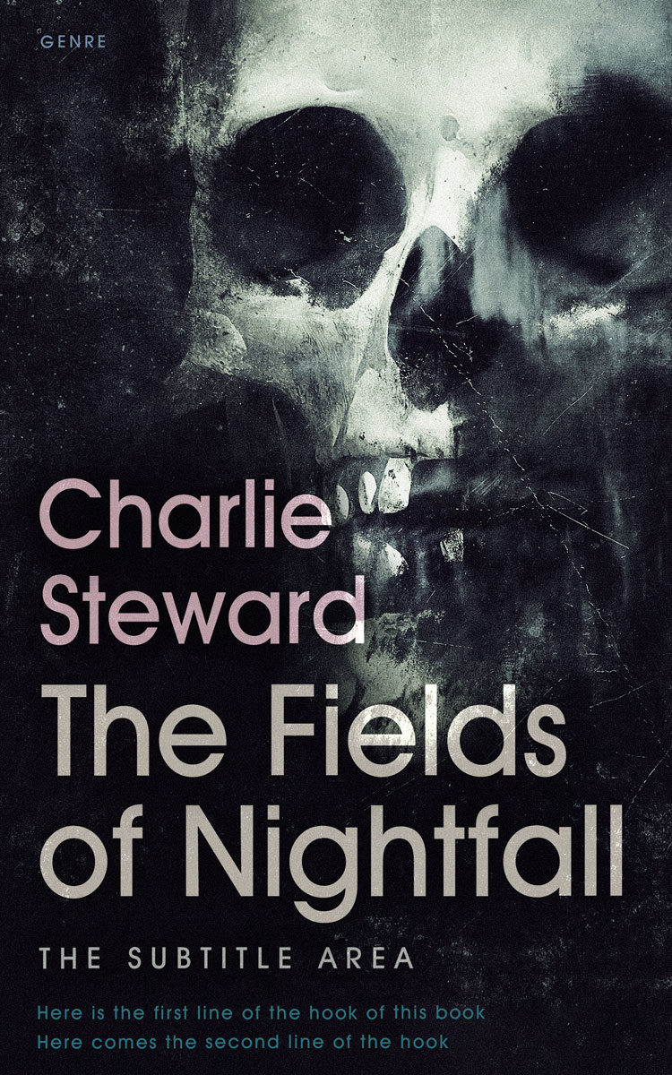 2D view of Premade Horror Book Cover - Gray Nickel