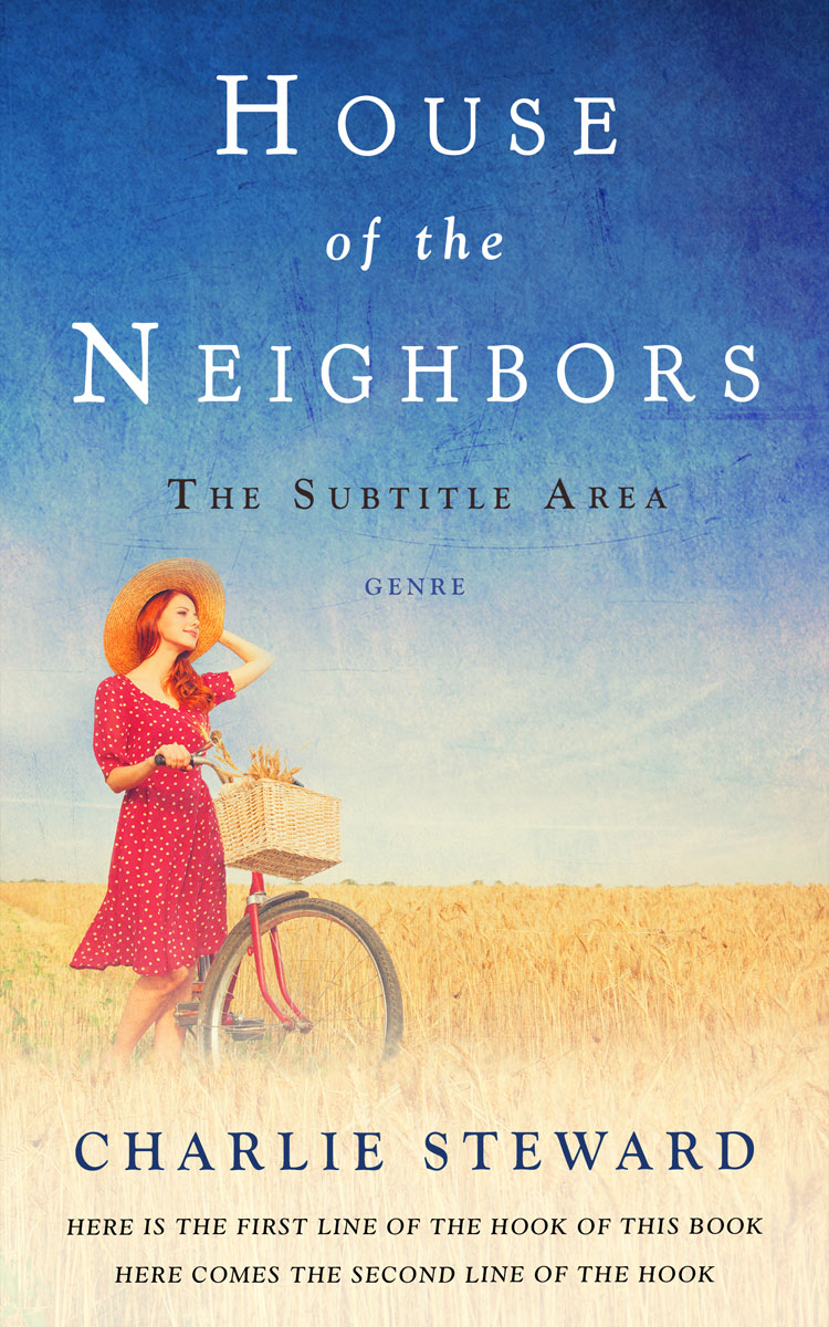 2D view of Premade Literary Fiction Book Cover - Azure