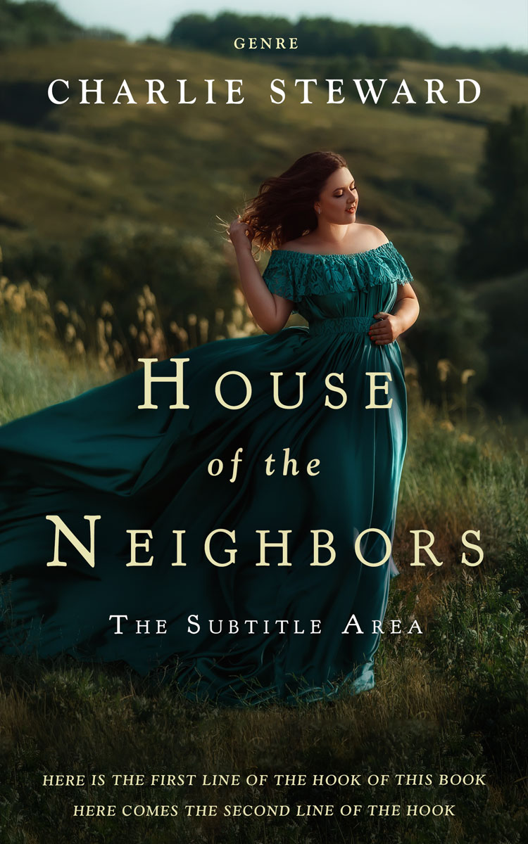 2D view of Premade Romance Book Cover - Log Cabin