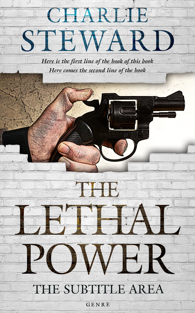 2D view of Premade Mystery & Thriller & Suspense Book Cover - Timberwolf