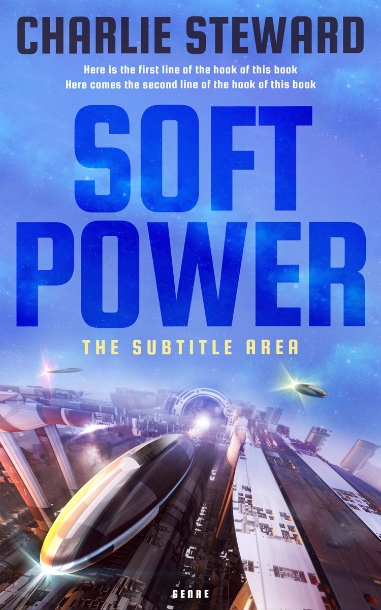 2D view of Premade Science Fiction Book Cover - Havelock Blue