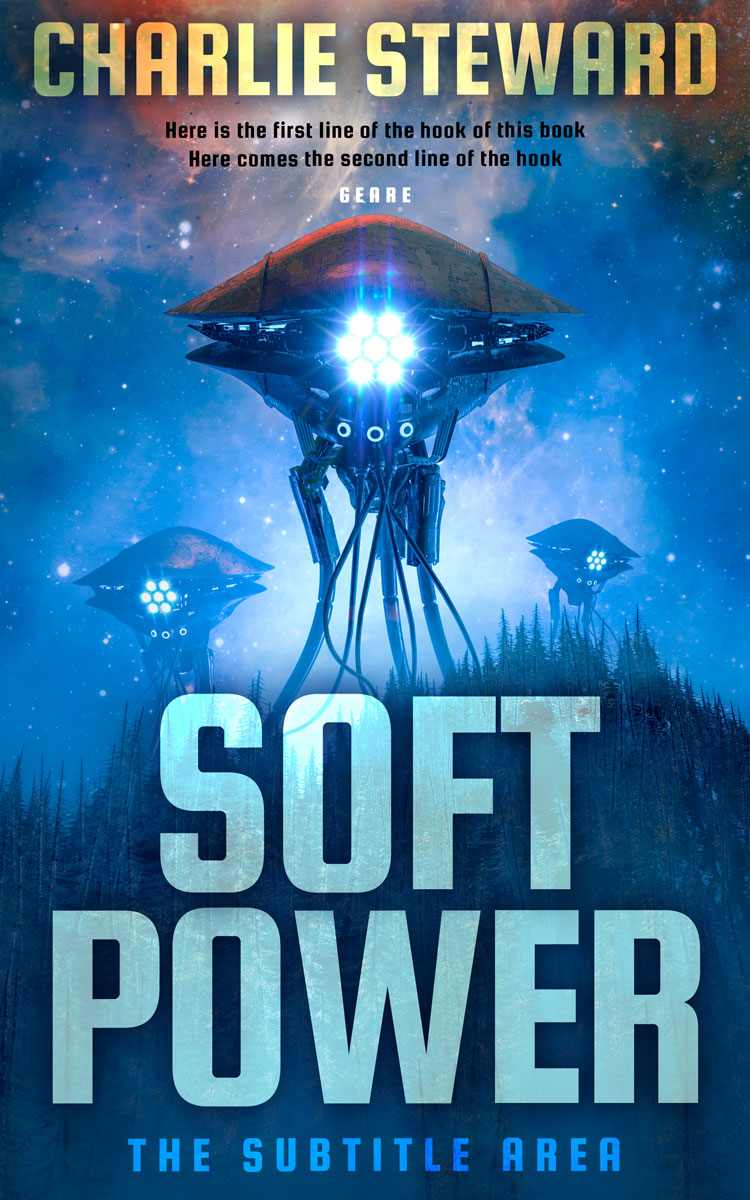 2D view of Premade Science Fiction Book Cover - Chathams Blue