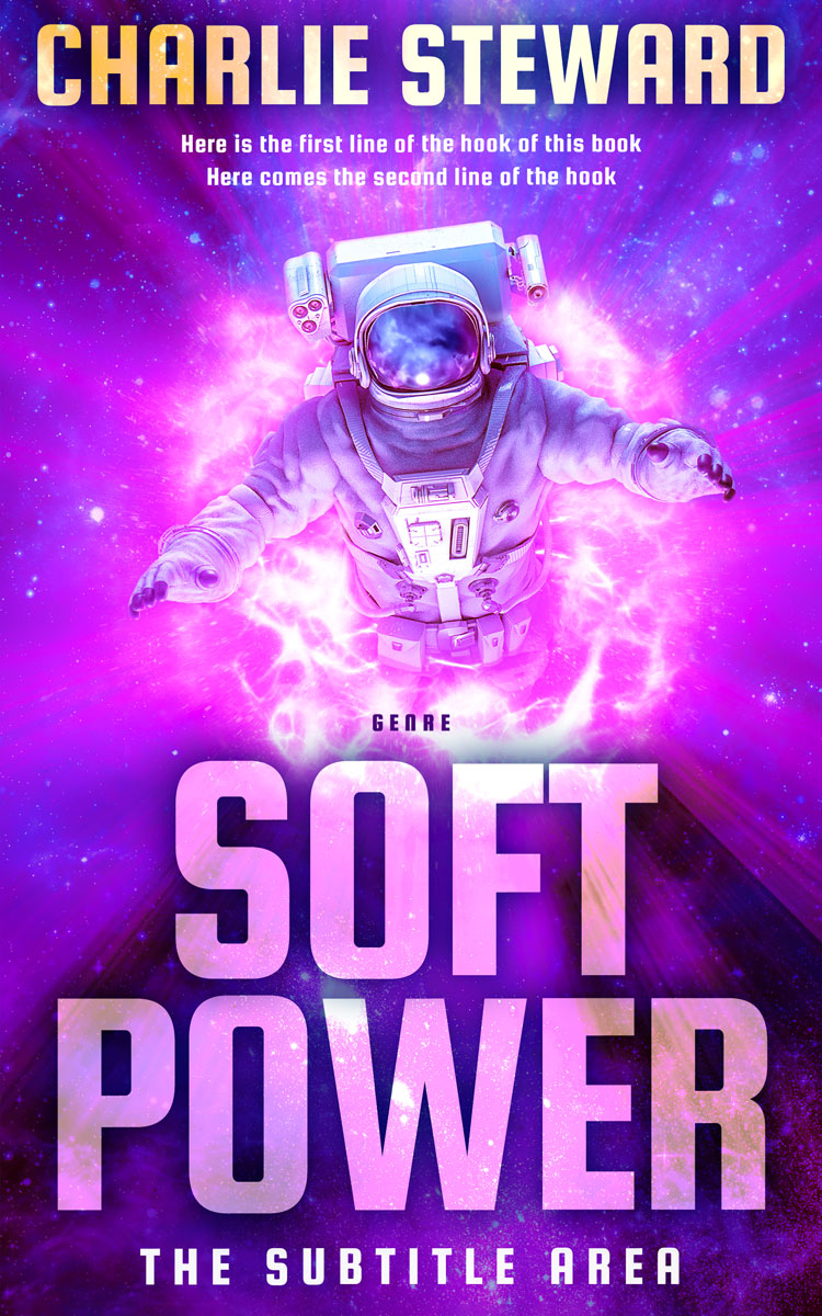 2D view of Premade Science Fiction Book Cover - Lavender