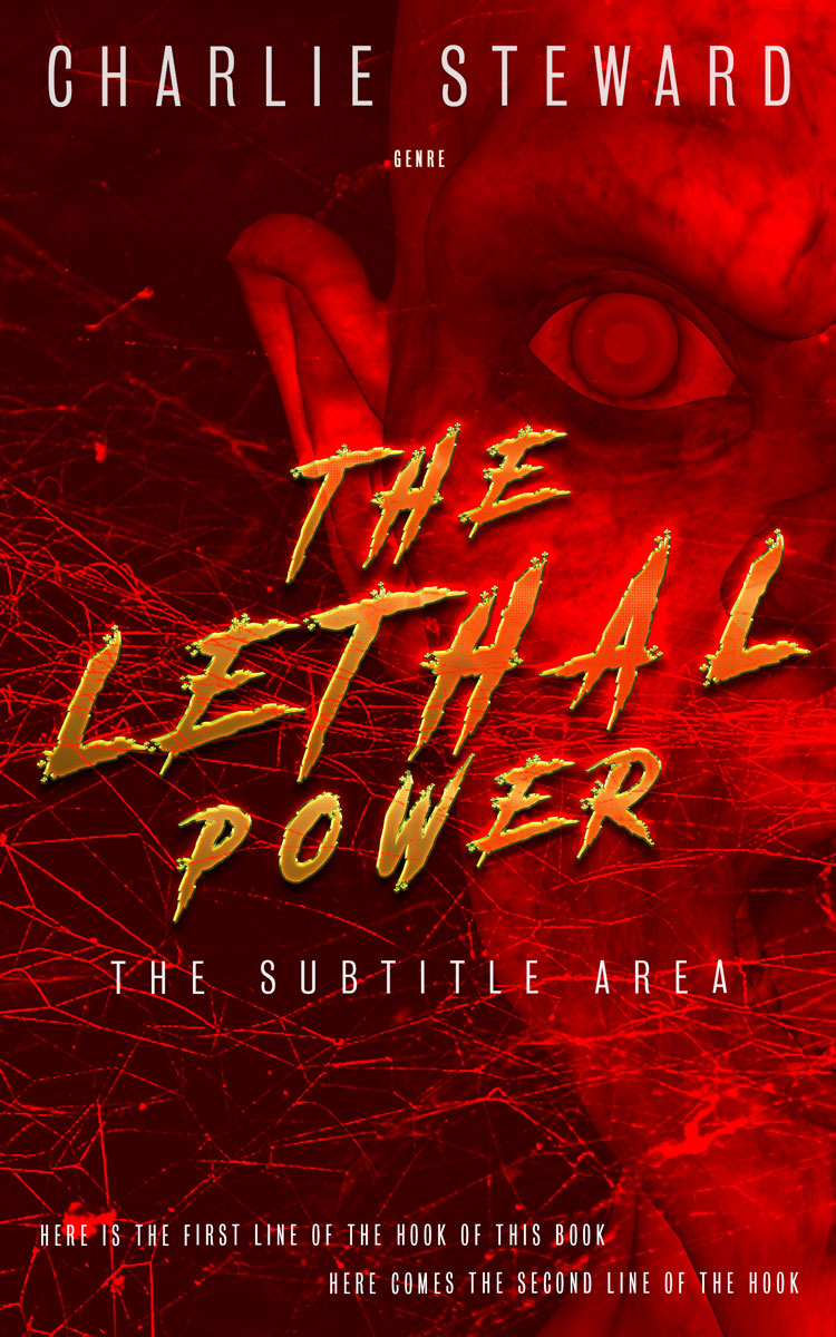 2D view of Premade Horror Book Cover - Rustic Red