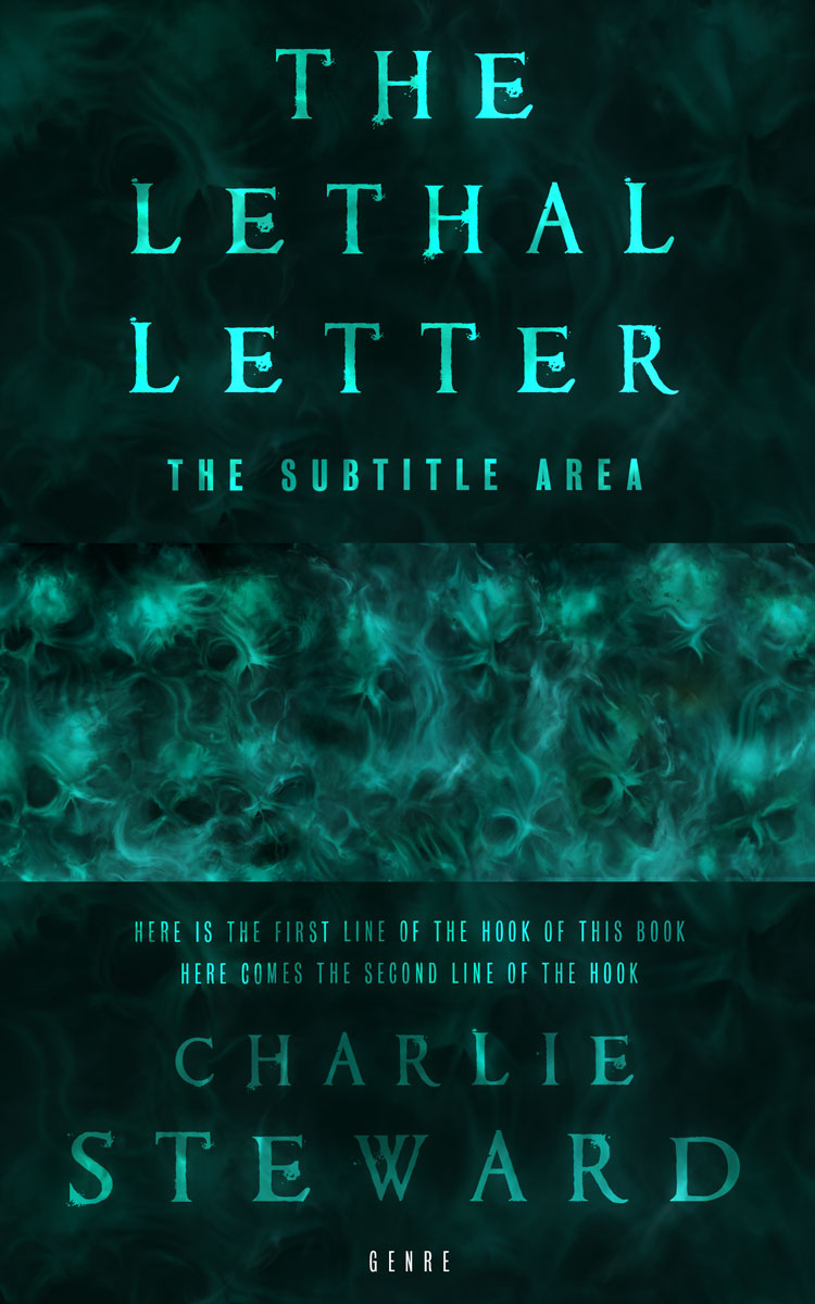 2D view of Premade Horror Book Cover - Bottle Green