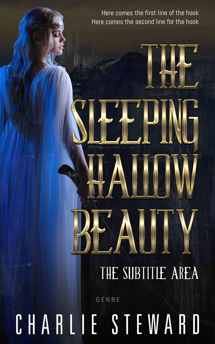 2D view of Premade Fantasy Book Cover - Shark