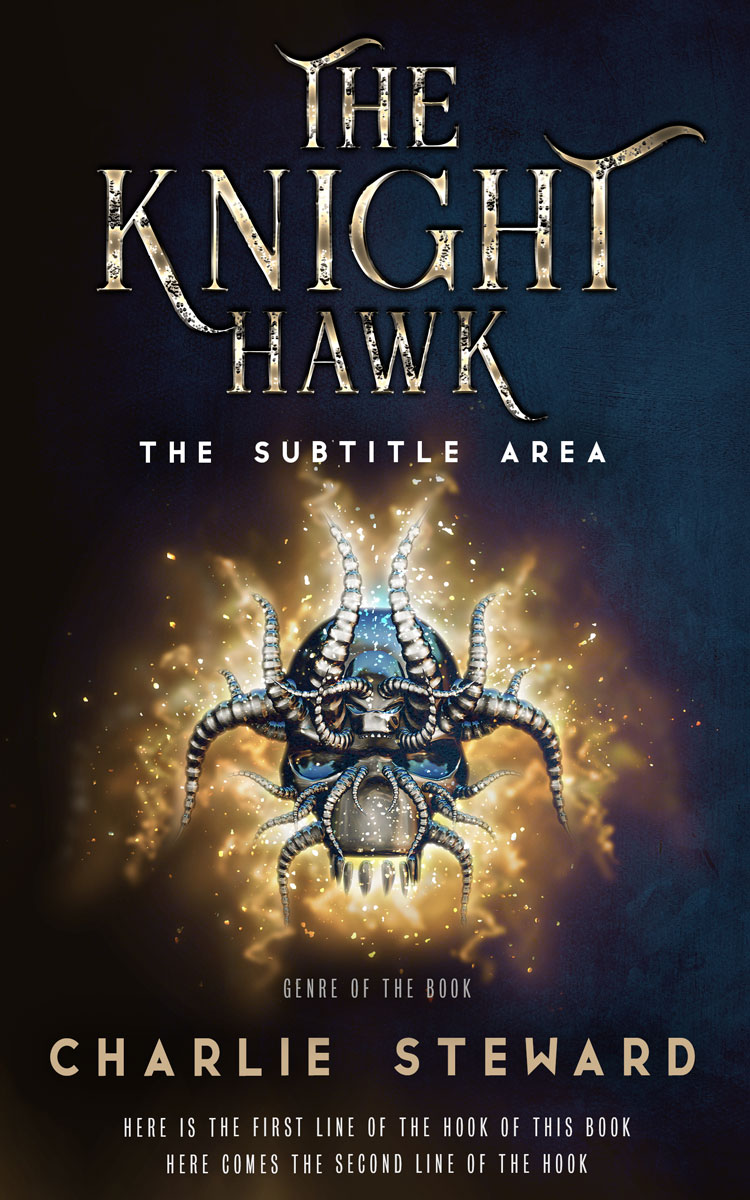 2D view of Premade Science Fiction Book Cover - Shark