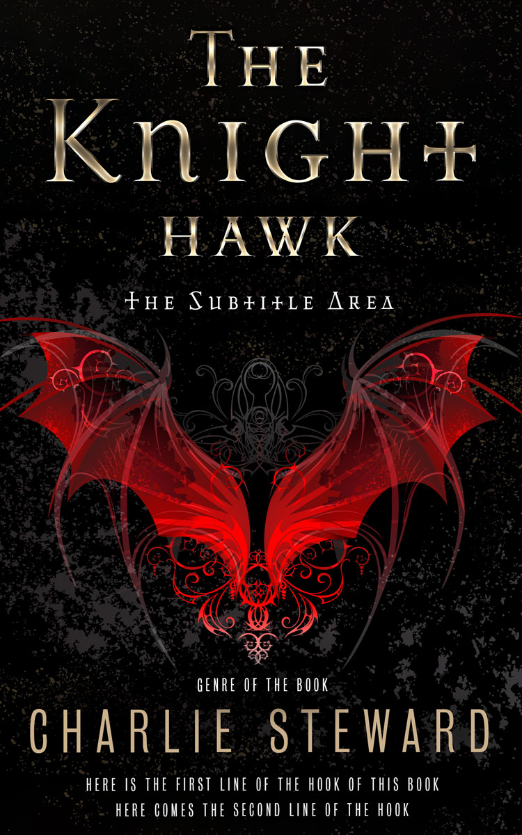 2D view of Premade Fantasy Book Cover - Cod Gray