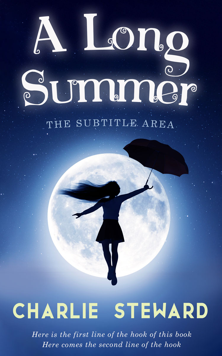 2D view of Premade Surreal Book Cover - Astronaut