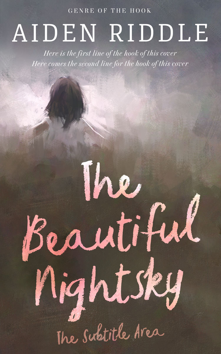 2D view of Premade Teen & Young Adult Book Cover - Fuscous Gray