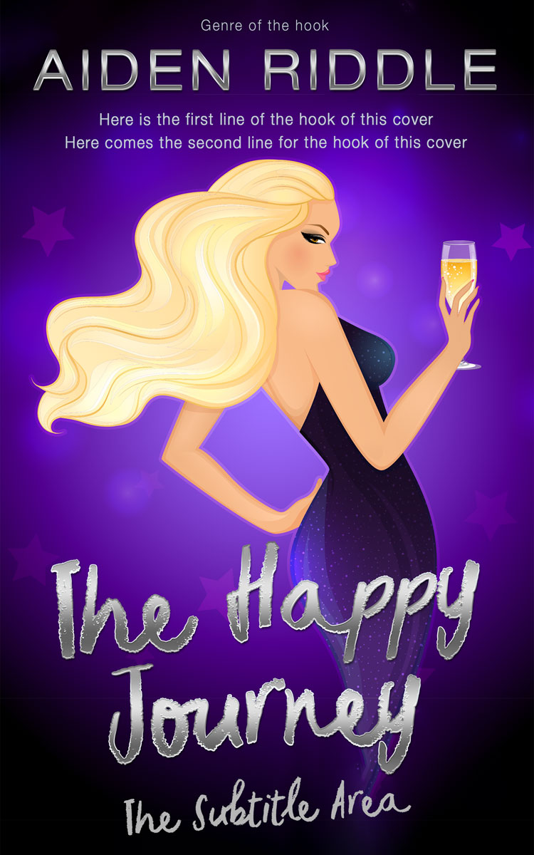 2D view of Premade Romance Book Cover - Violet