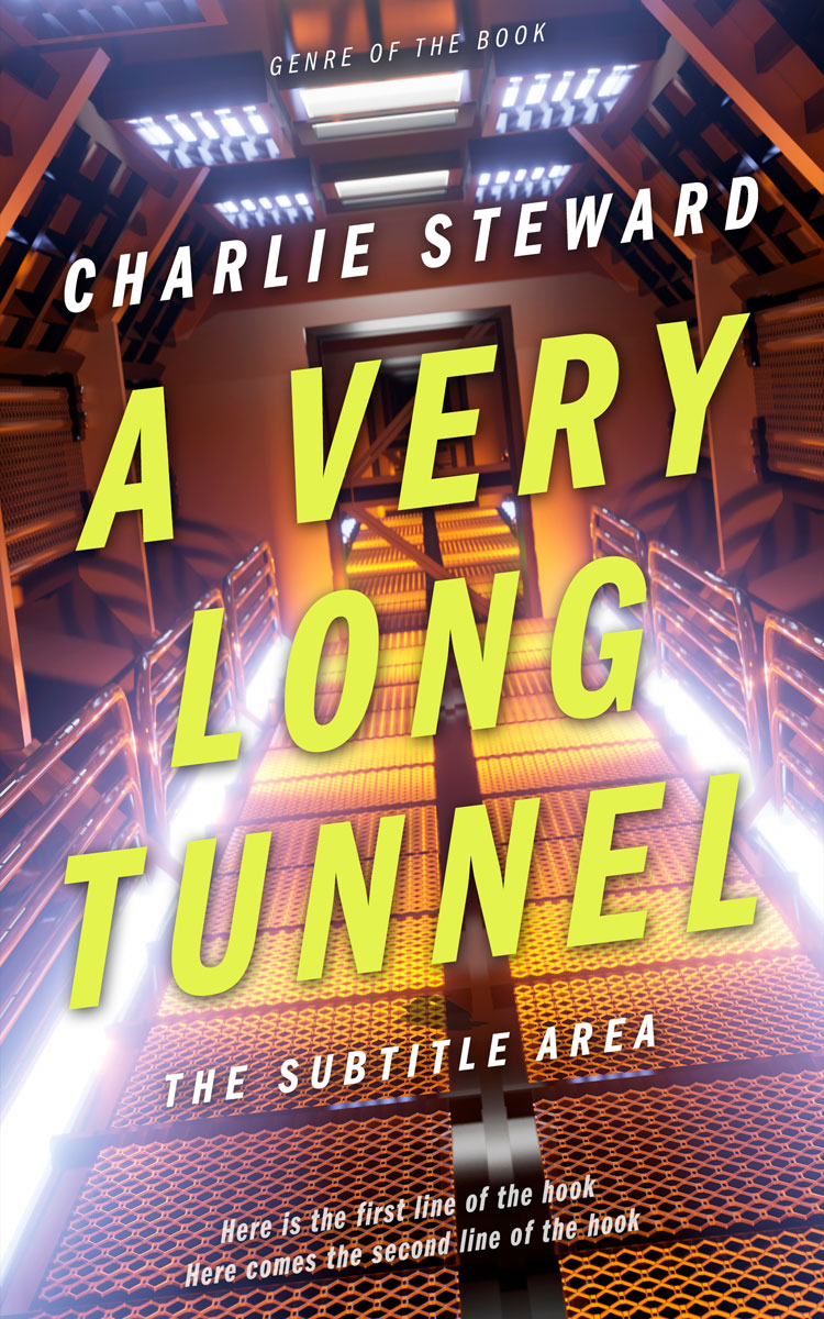 2D view of Premade Science Fiction Book Cover - Ferra