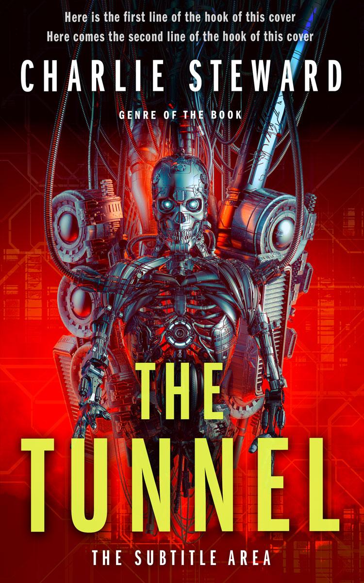 2D view of Premade Science Fiction Book Cover - Flame Pea