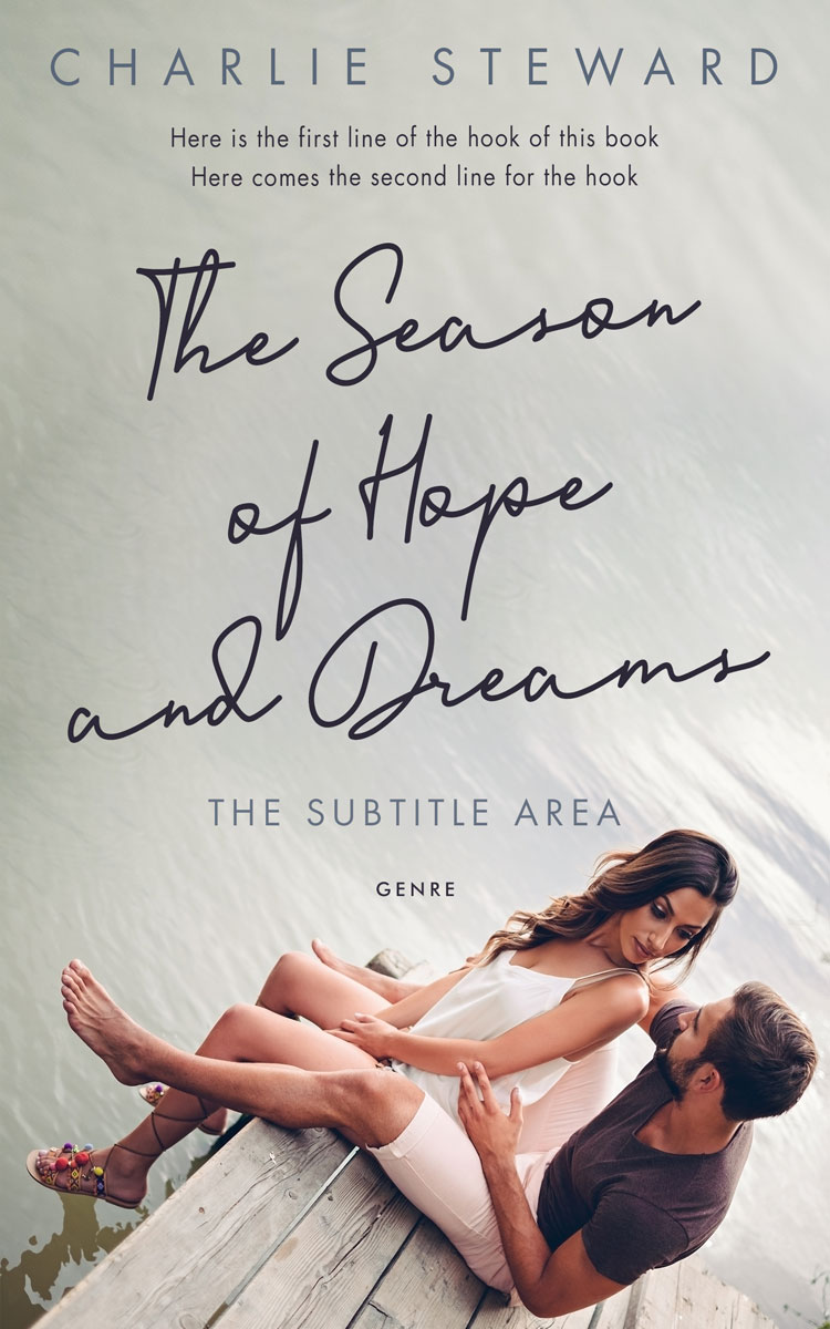 2D view of Premade Romance Book Cover - Swirl