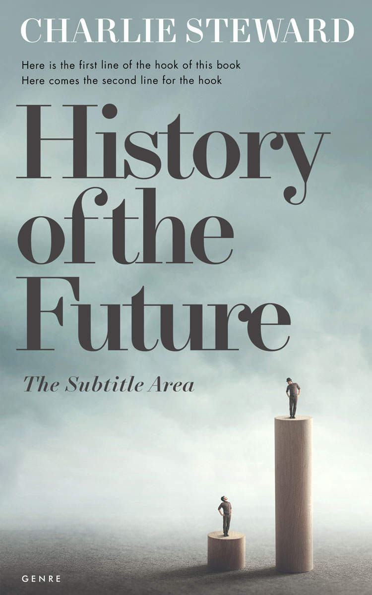 2D view of Premade Business Book Cover - Tower Gray