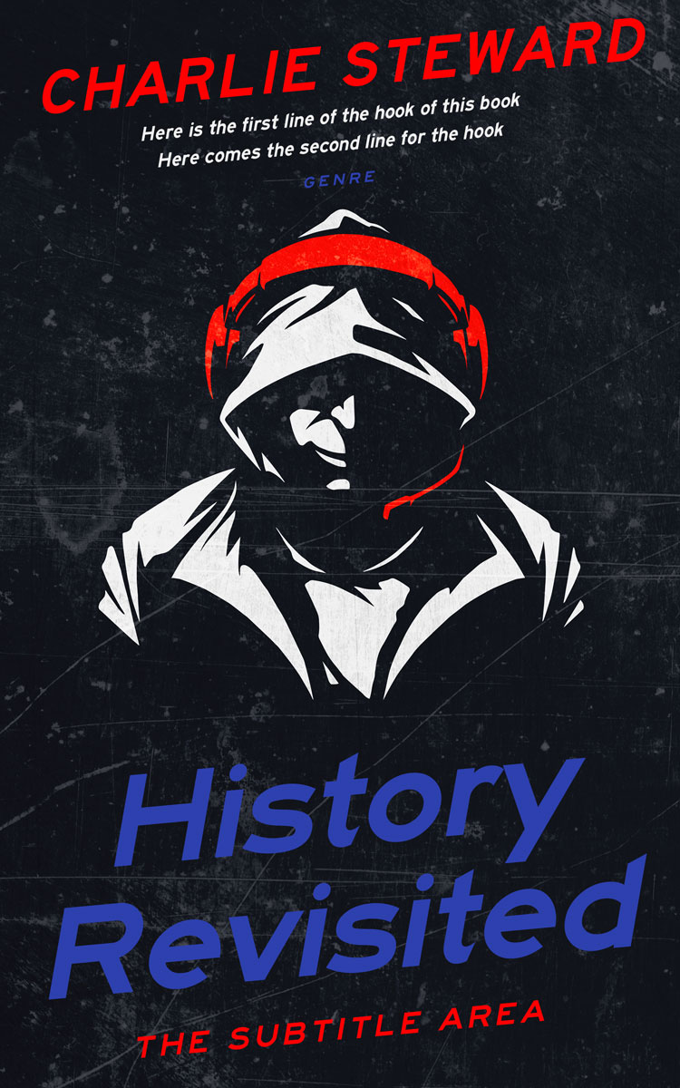 2D view of Premade Action & Adventure Book Cover - Woodsmoke