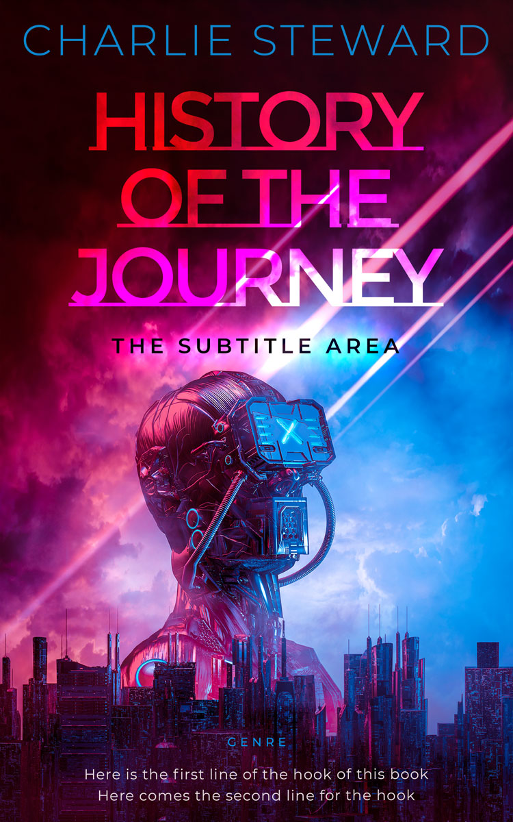 2D view of Premade Science Fiction Book Cover - Hopbush