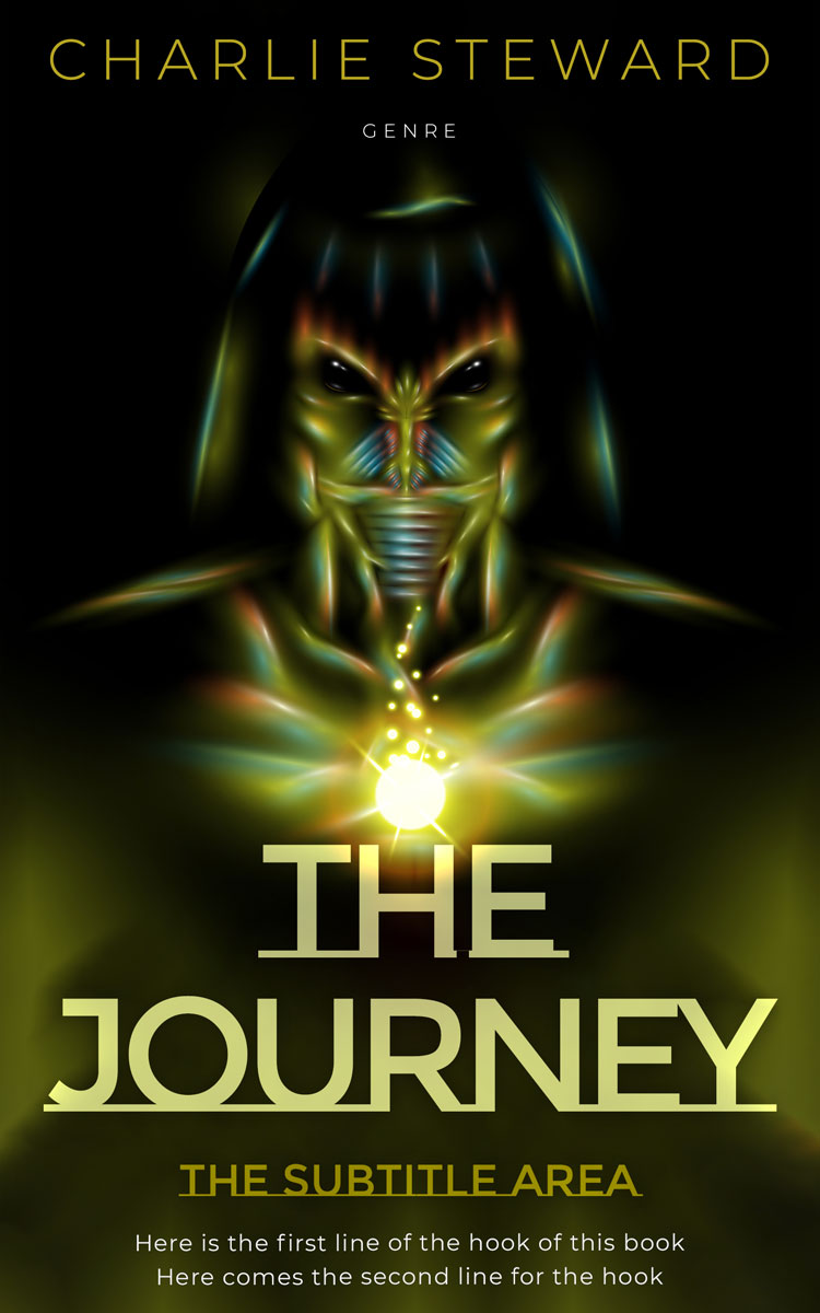 2D view of Premade Science Fiction Book Cover - Green Waterloo