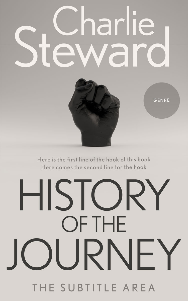 2D view of Premade Literary Fiction Book Cover - Silver Rust