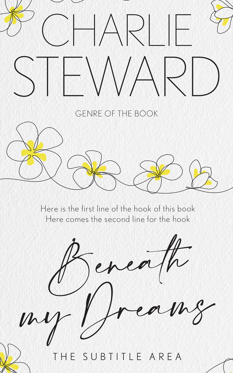 2D view of Premade Poetry Book Cover - Gallery