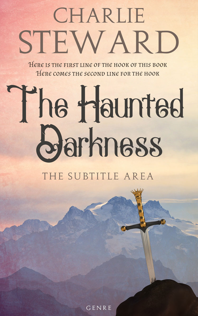 2D view of Premade Fantasy Book Cover - Clam Shell