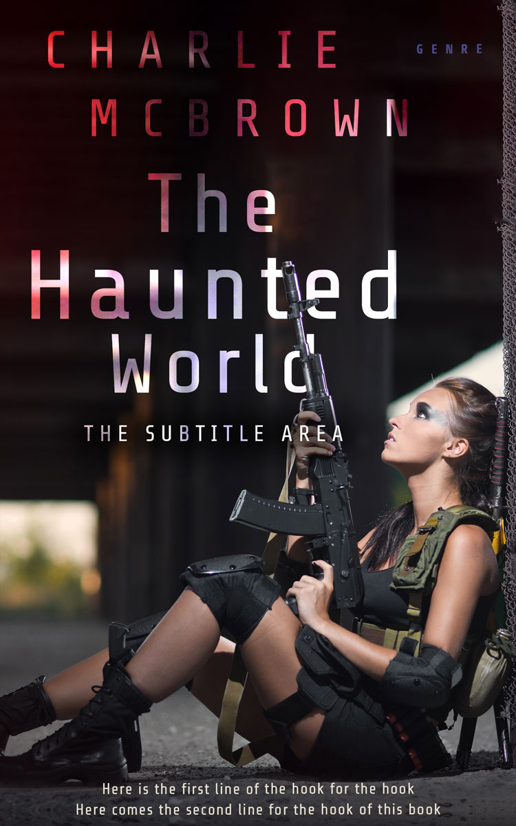 2D view of Premade Action & Adventure Book Cover - Thunder