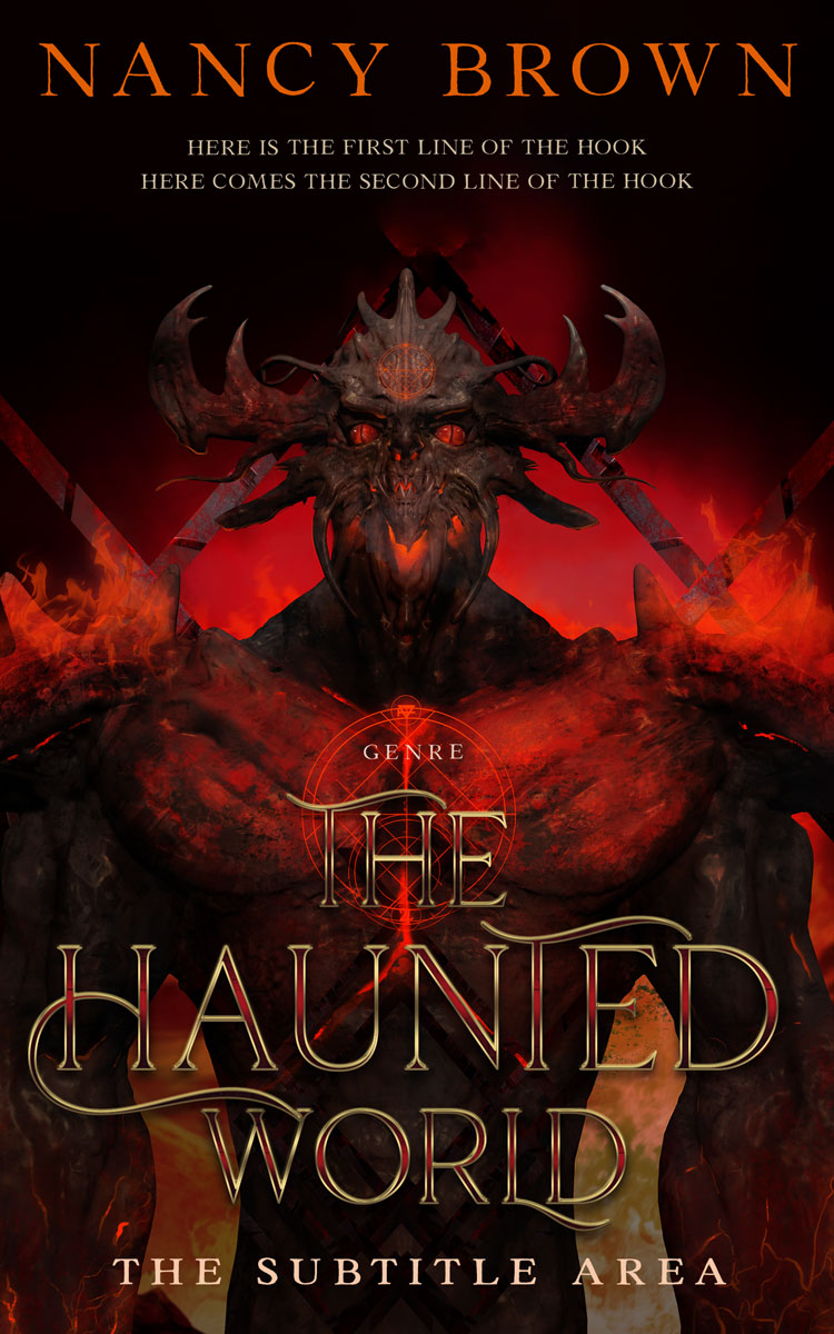 2D view of Premade Fantasy Book Cover - Asphalt