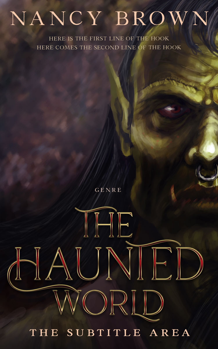 2D view of Premade Fantasy Book Cover - Thunder