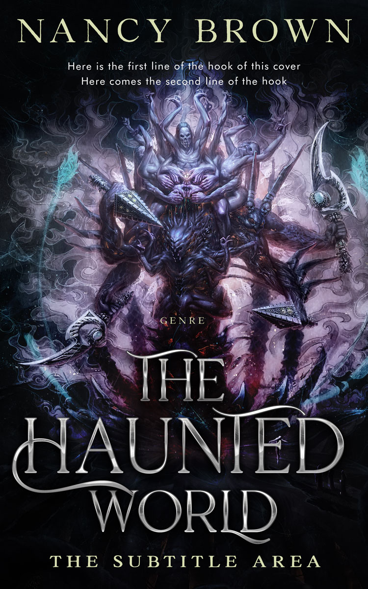 2D view of Premade Fantasy Book Cover - Spun Pearl