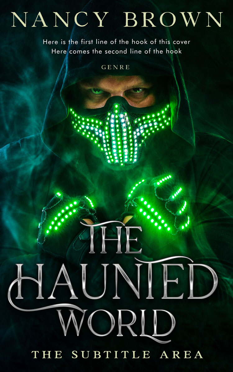 2D view of Premade Fantasy Book Cover - Bottle Green