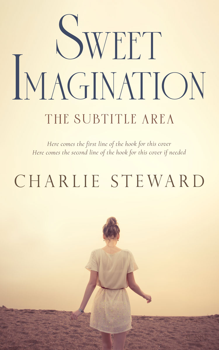 2D view of Premade Romance Book Cover - Citrine White