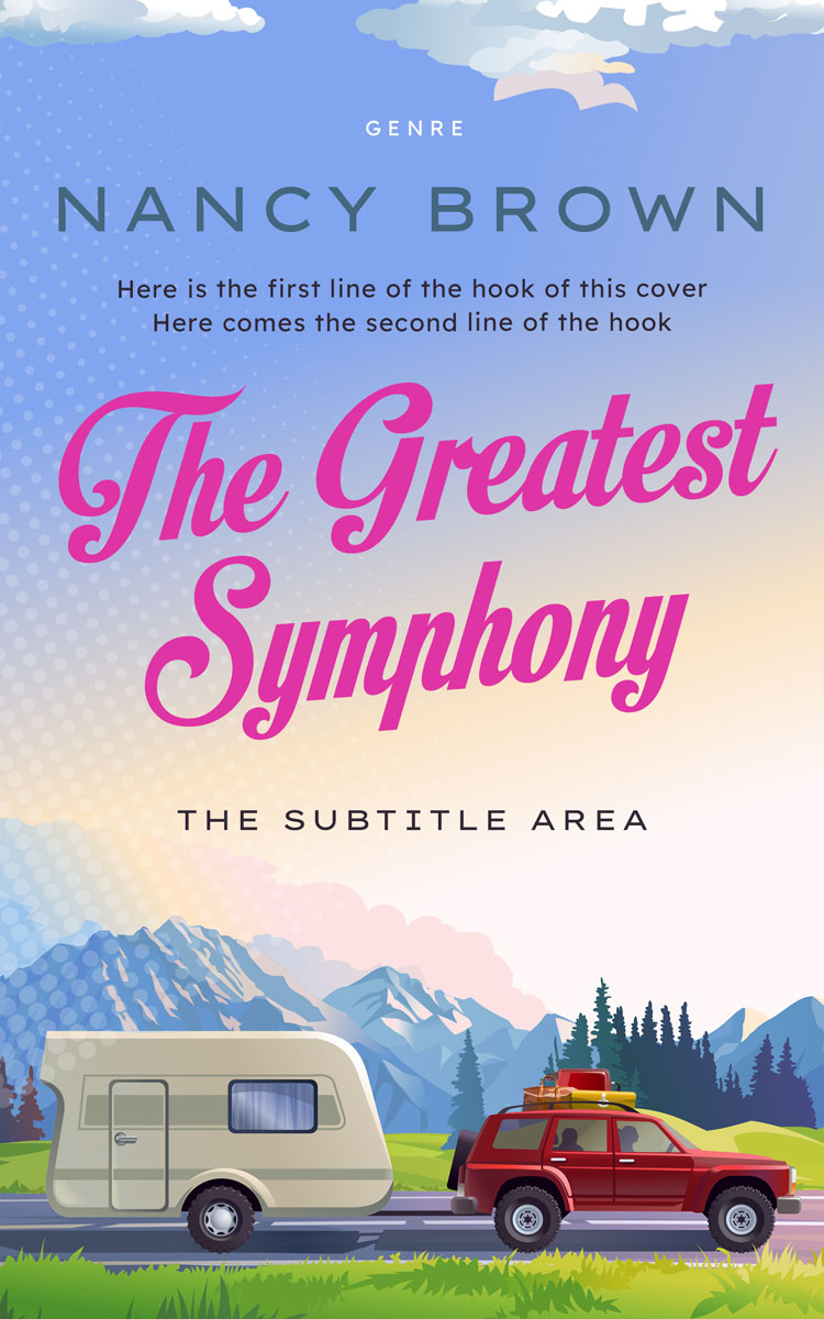 2D view of Premade Travel Book Cover - Blue Haze