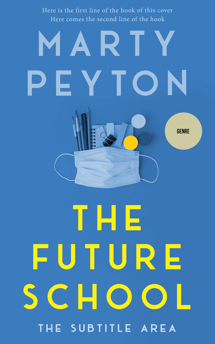 2D view of Premade Education Book Cover - Steel Blue