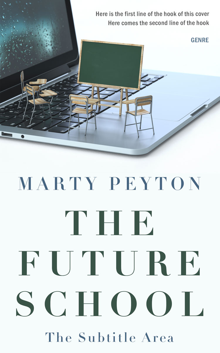 2D view of Premade Education Book Cover - Aqua Haze