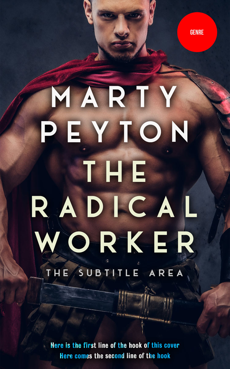 2D view of Premade Action & Adventure Book Cover - Steel Gray