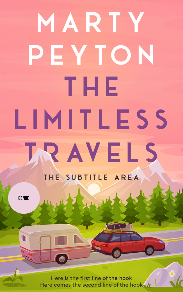 2D view of Premade Literary Fiction Book Cover - Sea Pink