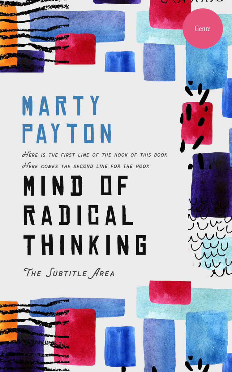 2D view of Premade Abstract Book Cover - Chambray