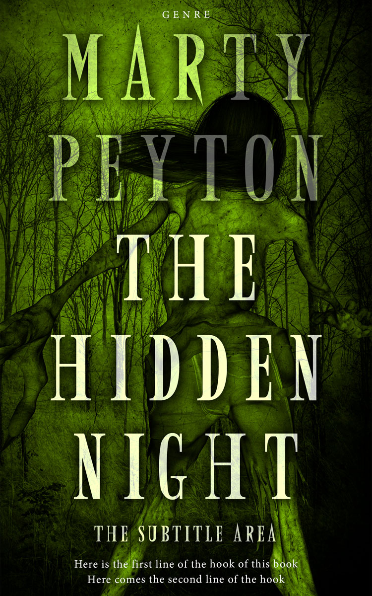 2D view of Premade Horror Book Cover - Pine Tree