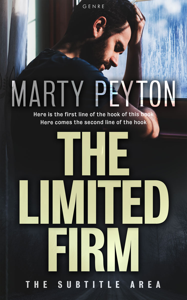 2D view of Premade Literary Fiction Book Cover - Foggy Gray