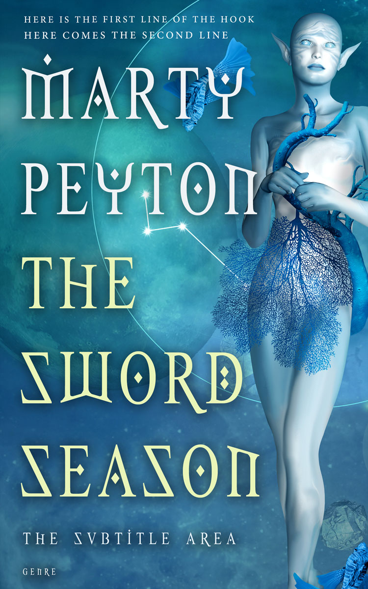 2D view of Premade Fantasy Book Cover - Calypso