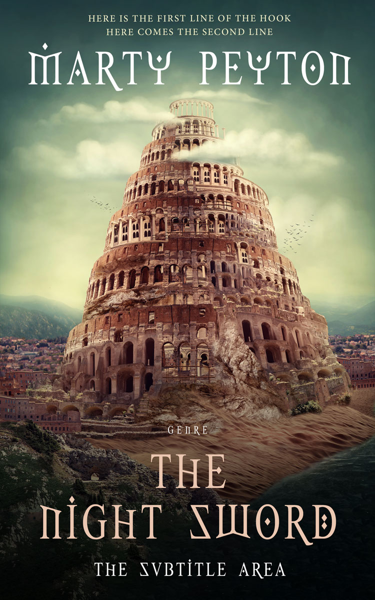 2D view of Premade Fantasy Book Cover - Dune