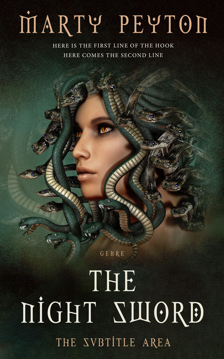 2D view of Premade Fantasy Book Cover - Log Cabin